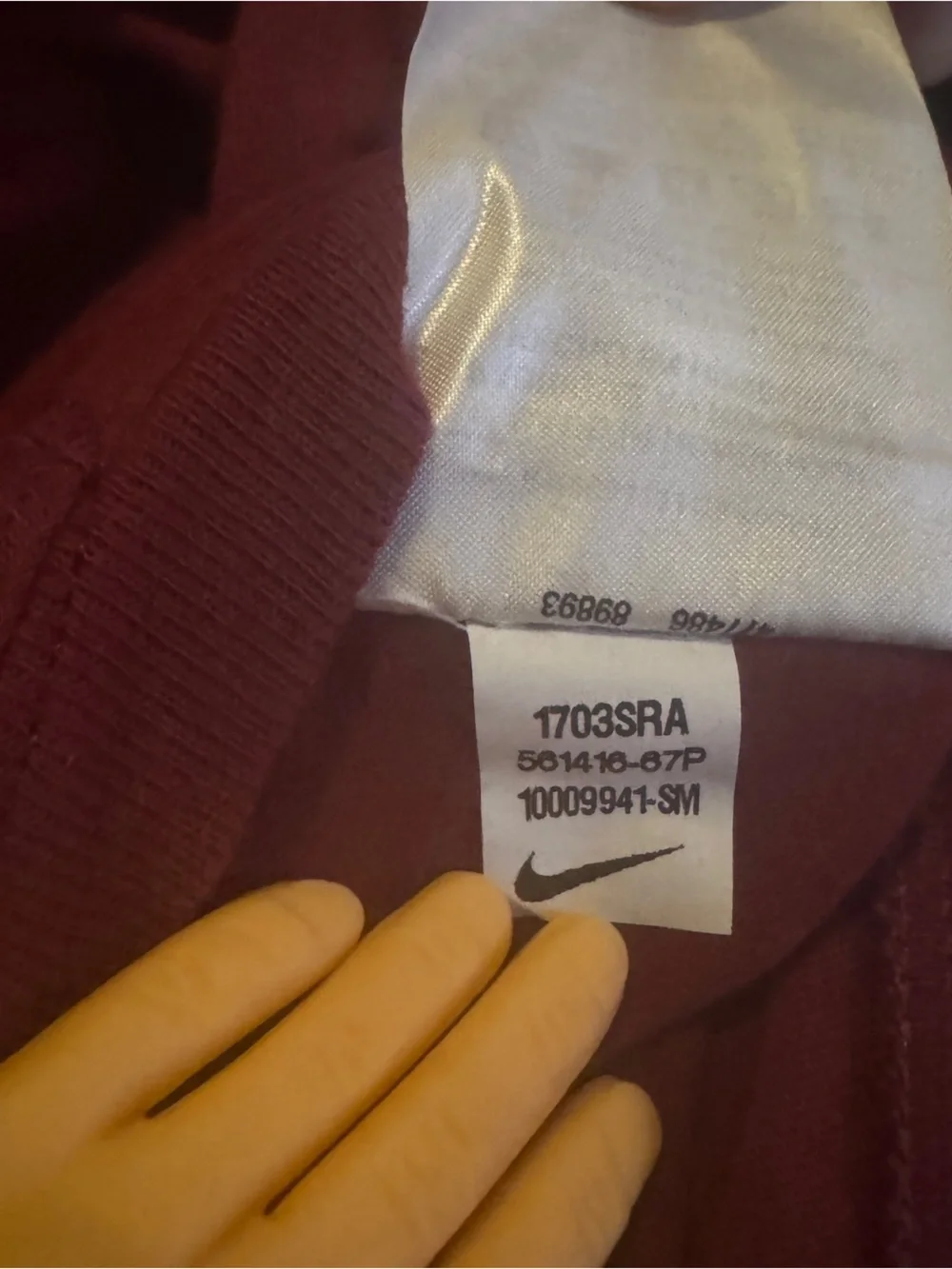 Nike Men's Graphic Short Sleeve T-shirt Maroon/Burgundy Stacked Block Text Logo